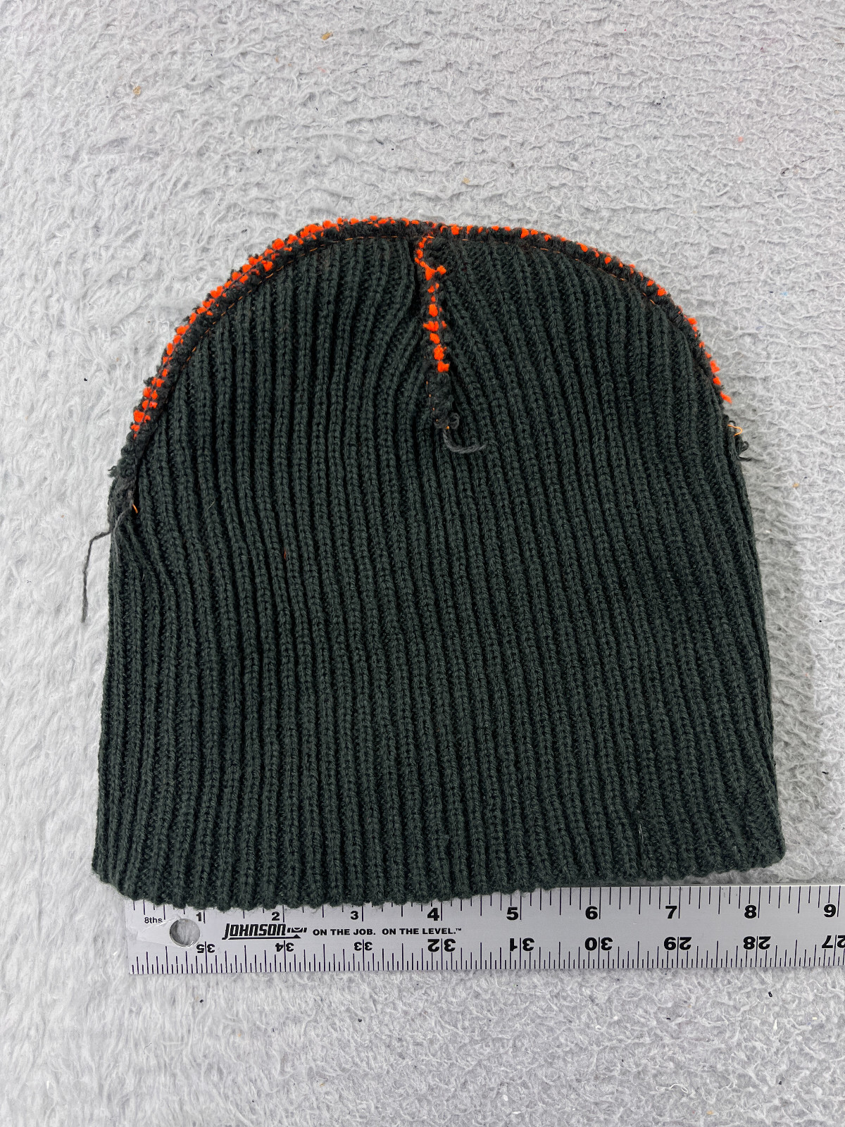 Kaiback Beanie Toque Adult One Size Gray Orange Knit 100% Acrylic Ski Snowboard