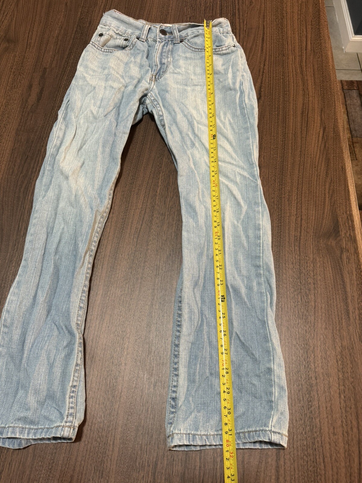 LEVIS 505 Girl Straight Leg Blue Jeans Size 12 Slim
