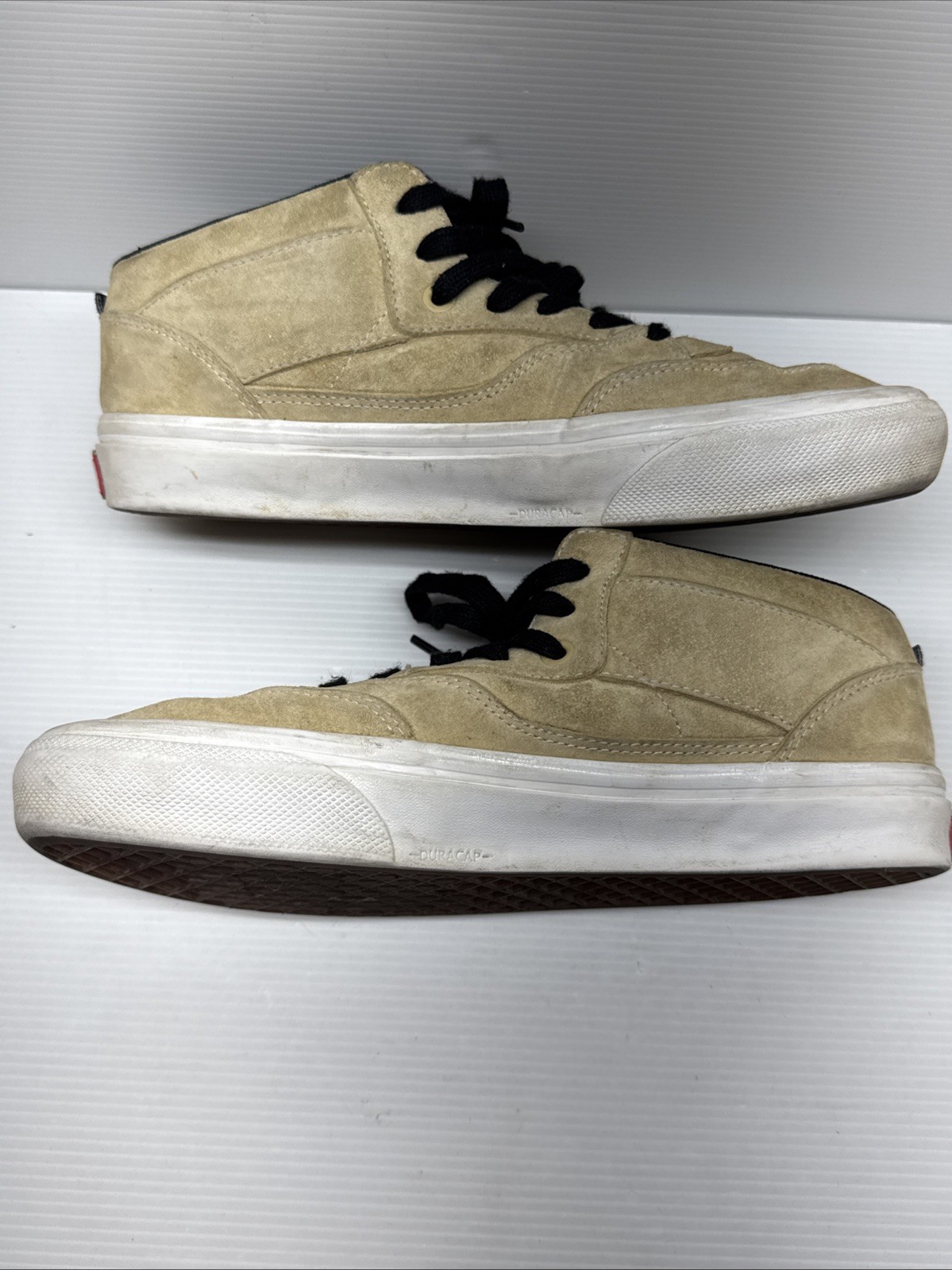 Vans Skate Half Cab 93 Taupe Tan White Men’s size 8 ah spit baker