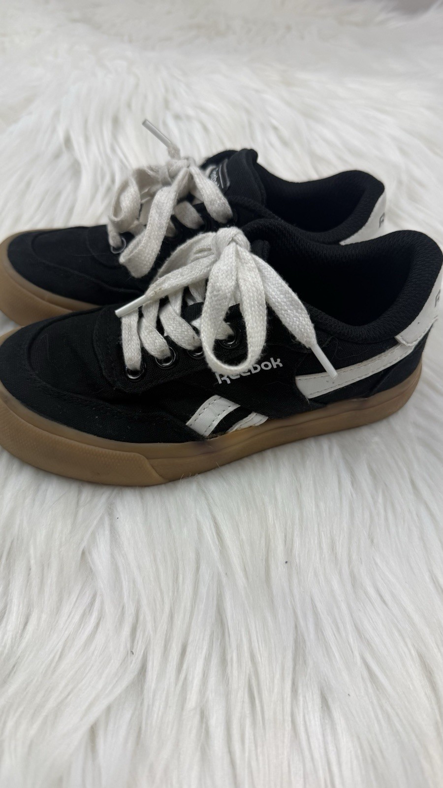 Reebok Royal Complete CLN 2 Kids Shoes Black White Gum Size 11K Casual Sneakers