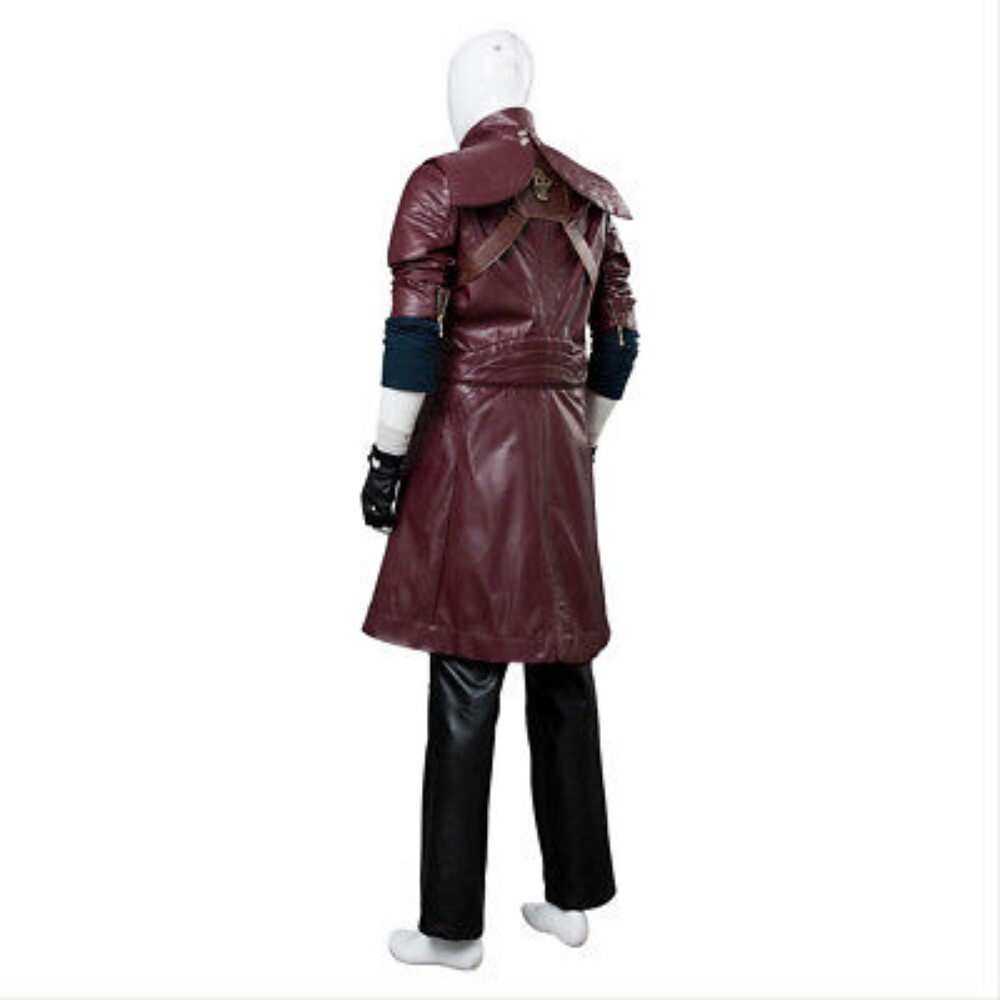 DMC5 Devil May Cry V Dante Aged Costume Cosplay Halloween Coat Outfit Full Set妈的
