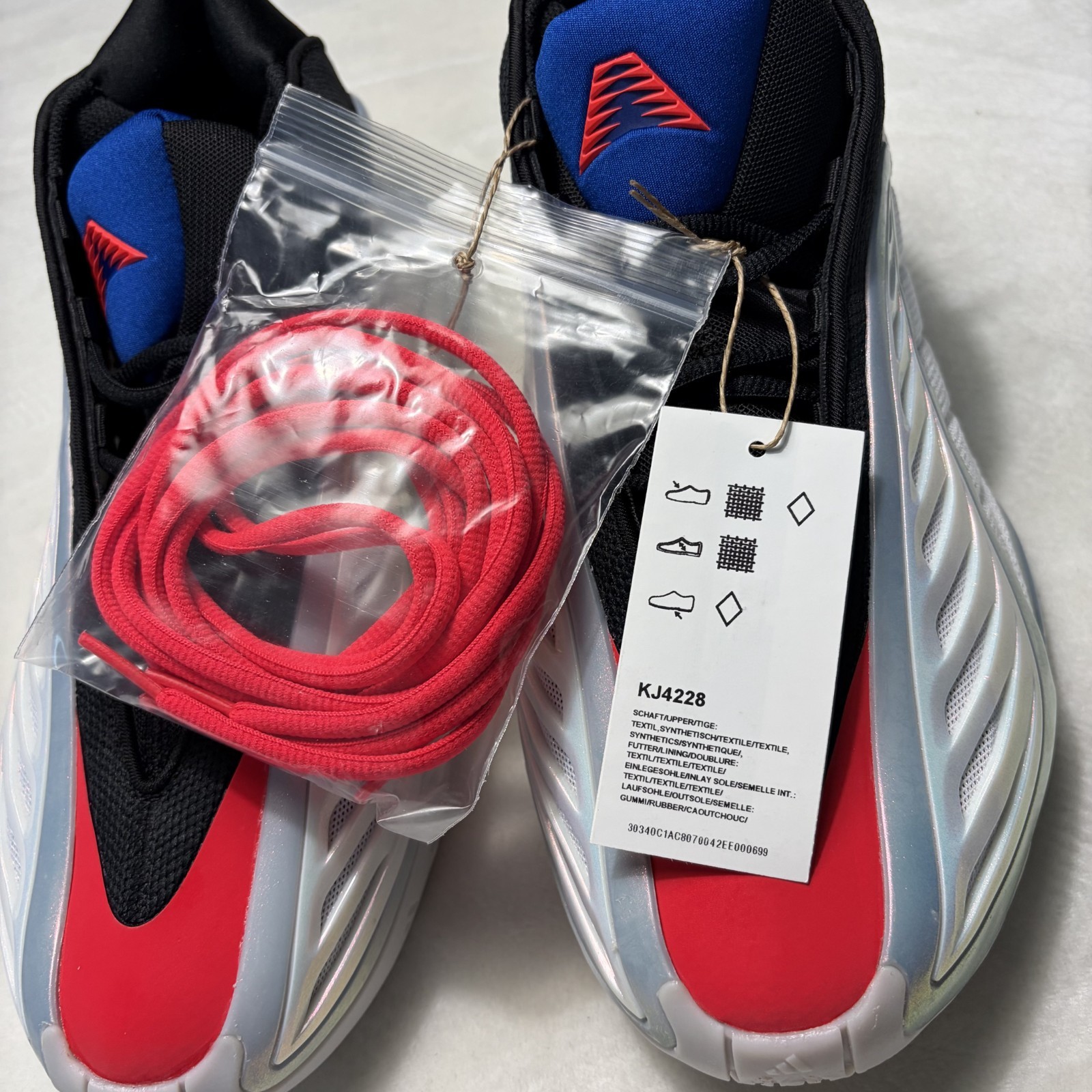 Adidas Anthony Edwards 2 White Lucid Red Silver- KJ4228 Men’s Shoes MultiSiz NEW