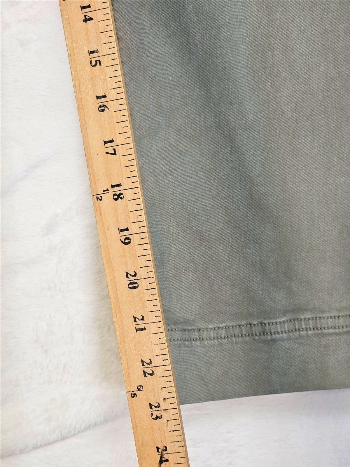 Buffalo David Bitton Crop Pants Women Size 10 Patch Pockets Stretch Green