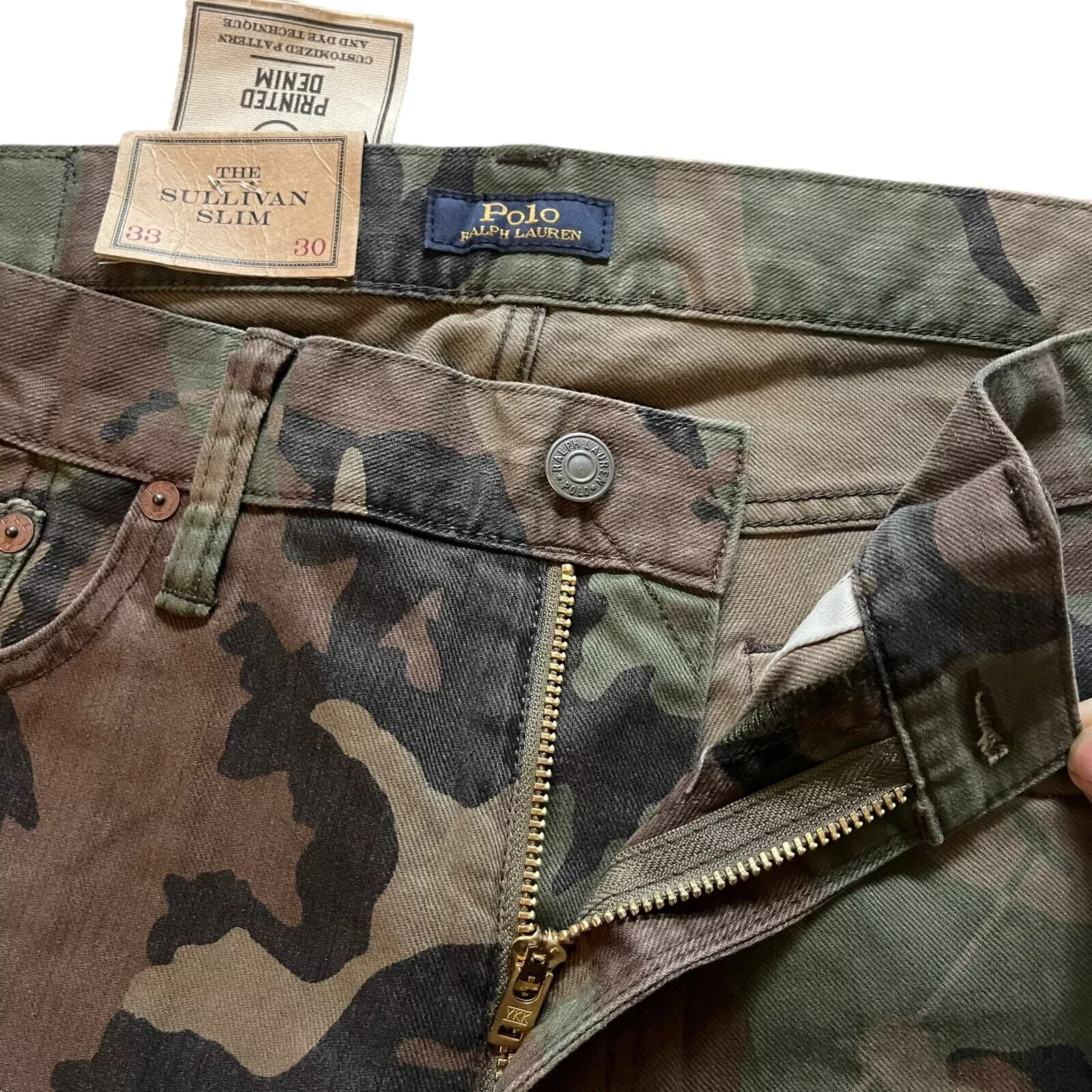 Polo Ralph Lauren Men’s Sullivan Slim Straight Camouflage Stretch Denim Jeans