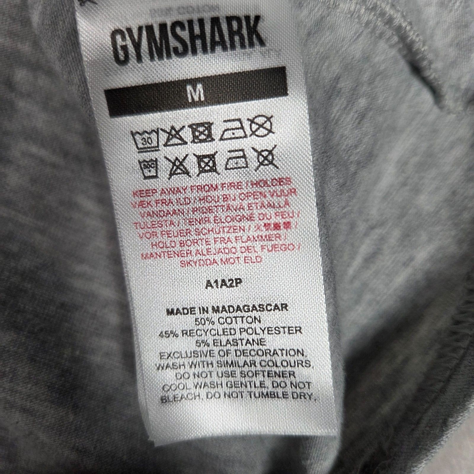 Gymshark Critical 2.0 Stringer Tank Top Men’s Medium Gray Activewear Gym