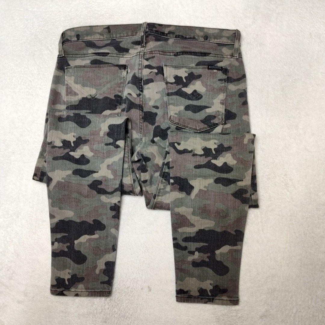 Hudson Jeans Womens 30 Green Camo Nico Midrise Ankle Skinny Camouflage Denim USA