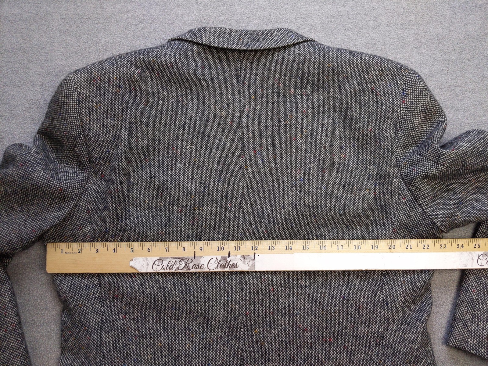 Deansgate Blazer Mens 42 Long Gray Wool Tweed Sport Coat Jacket Tweed Mottled