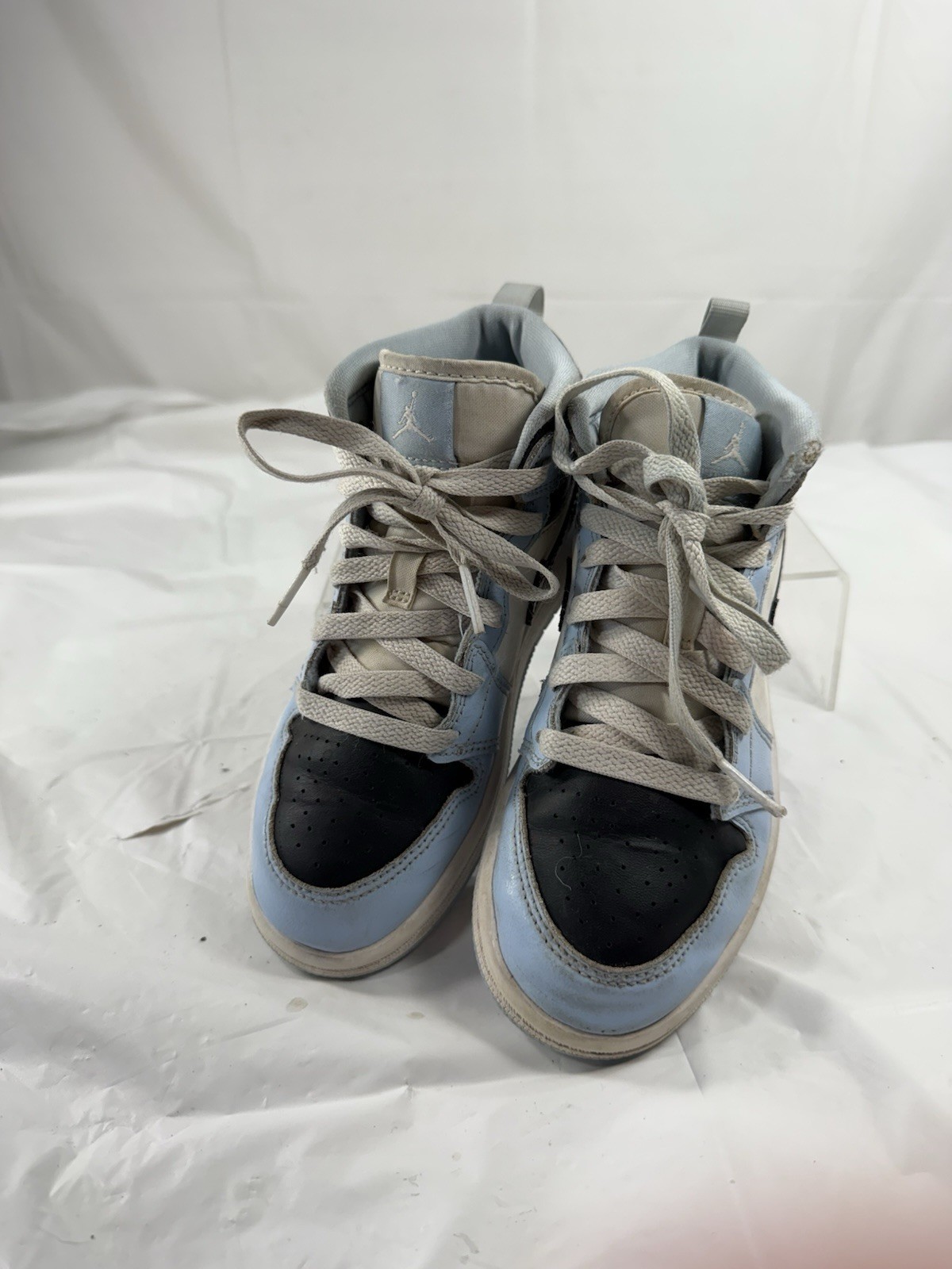 Nike Air Jordan 1 Mid ‘Ice Blue’ Black White UNC Sz 13C 640737-401