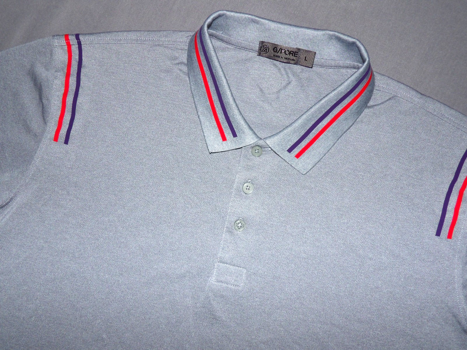 G/FORE Short Sleeved Gray Stretch Performance Polo Golf Shirt Men’s Large