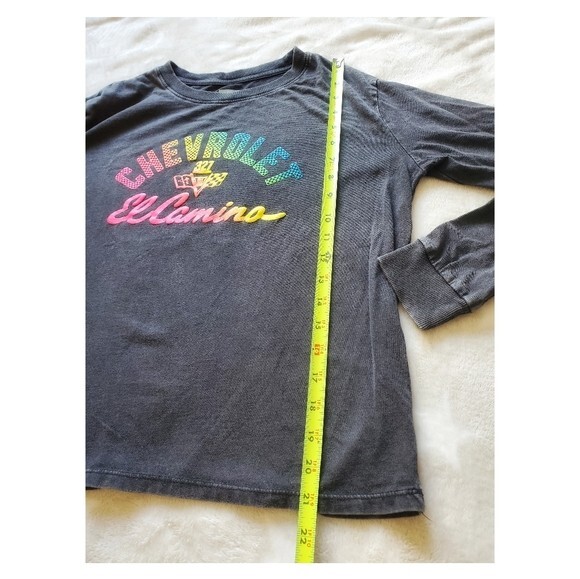 General Motors official Sz Medium long sleeve T-shirt Sun Faded Neon Y2K Chevrol