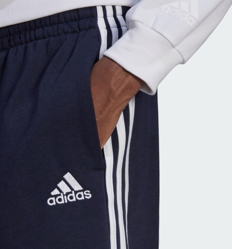 adidas men Essentials French Terry 3-Stripes Shorts Legend Ink Size M
