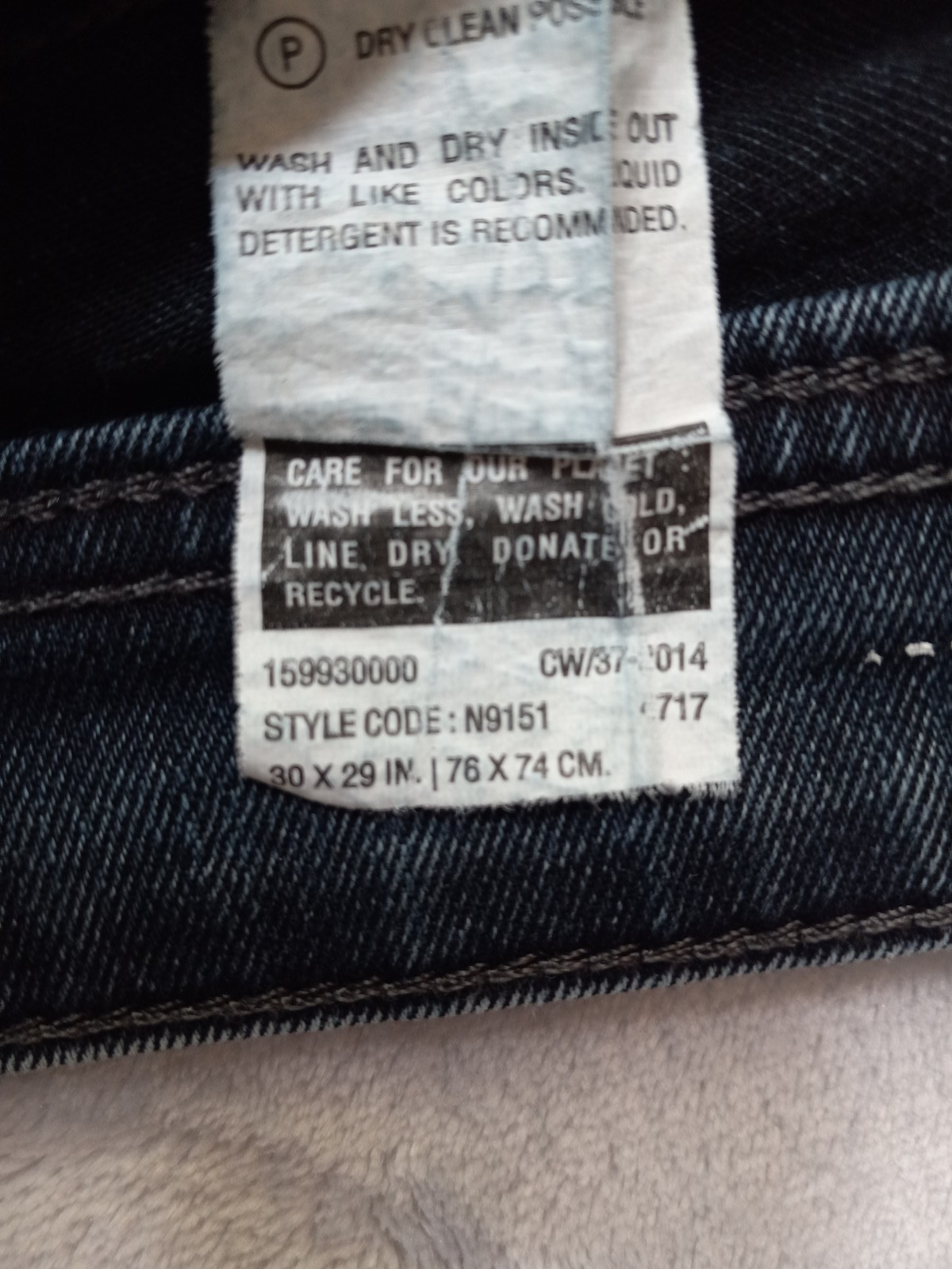 Levi’s Slight Curve Skinny Jeans Womens 30×29 Dark Wash Blue Zip Pocket Stretch