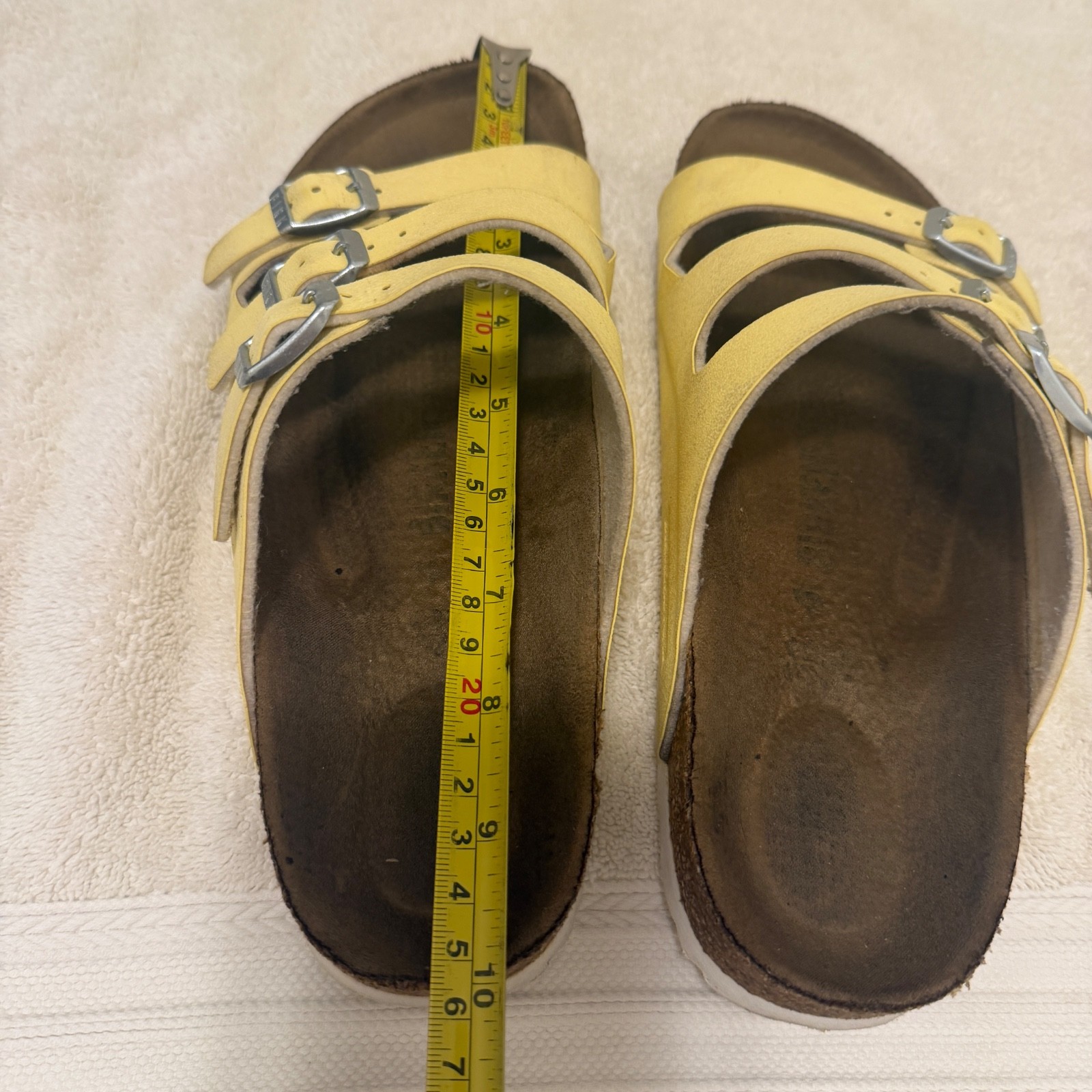 Birkenstock Florida Yellow Triple Strap Sandals Women’s EU 38 US 7-7.5