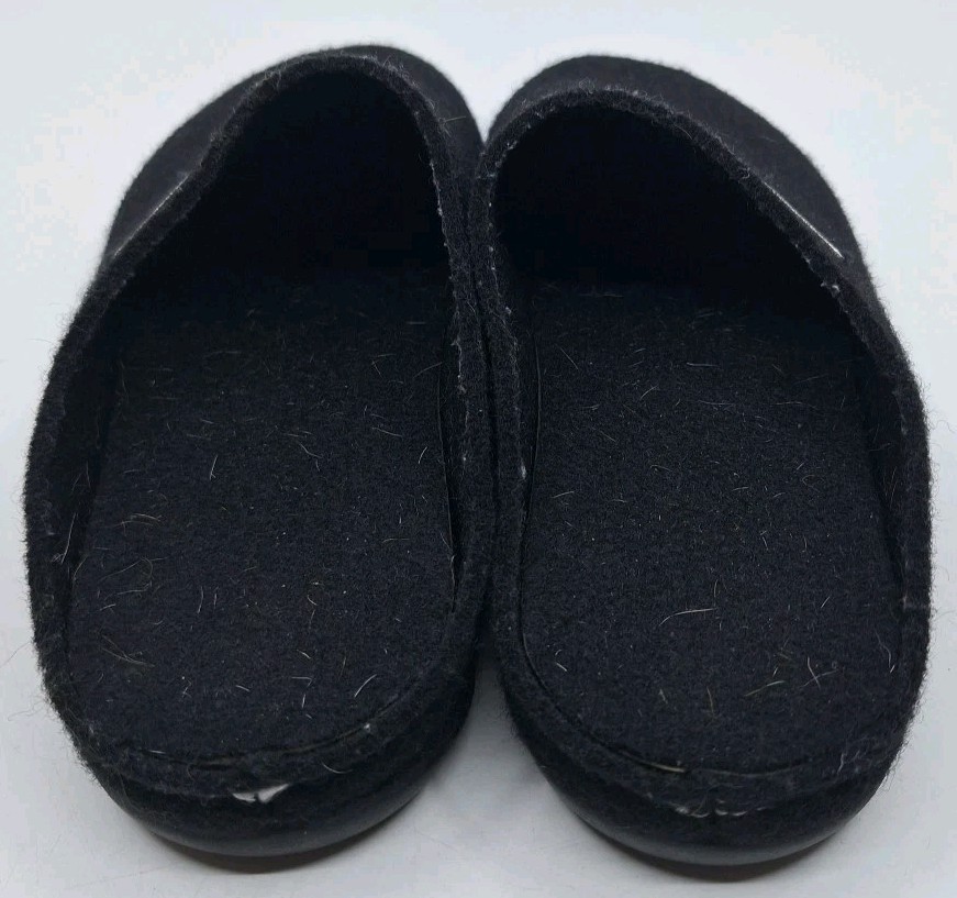 Shepherd Rubber Sole Wool House Shoes Slippers Black Size 43 Made In Spain