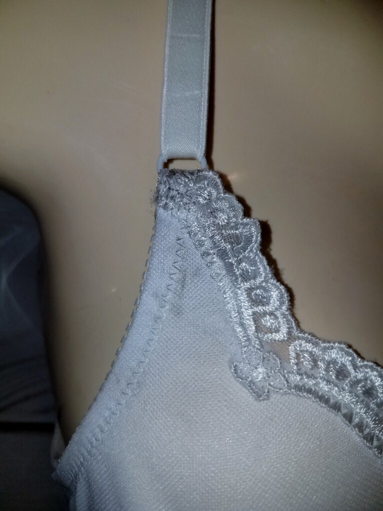 VTG NWT 90s Simply Basic 36B 7903 White Lace Trim underwire unlined Stretch
