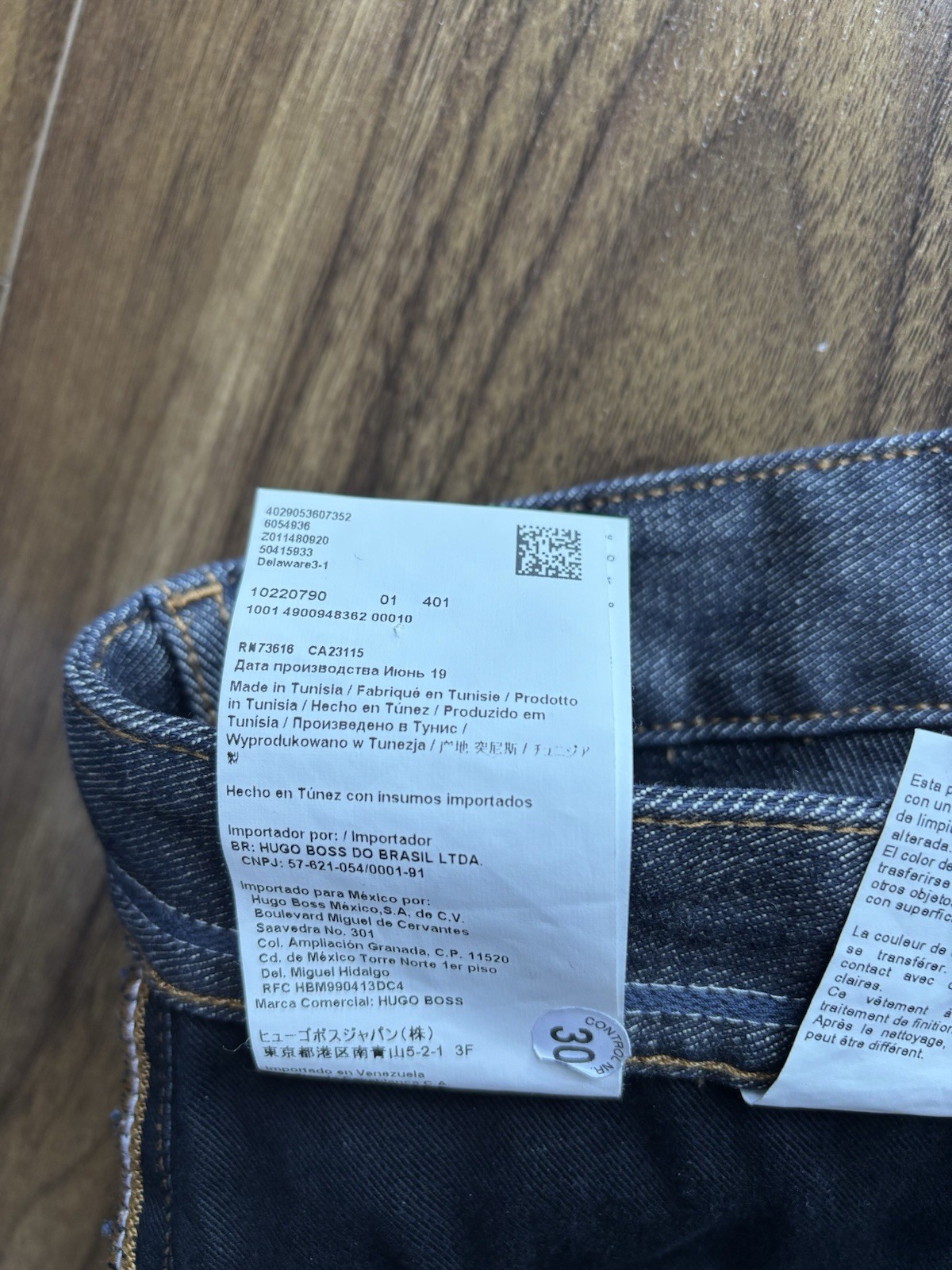 Hugo Boss “Delaware3-1” Candiani Denim Slim Straight W36 L32 BNWOT RRP £239