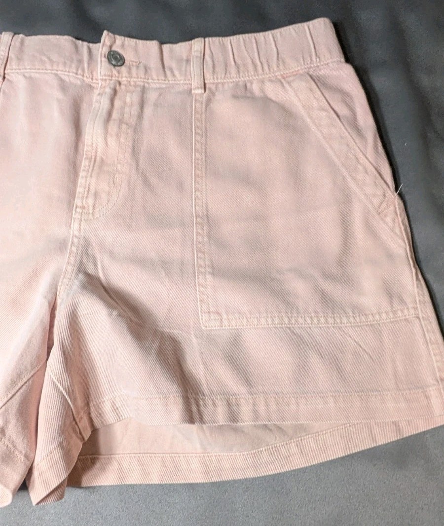 Gap Women’s Twill Short Button Zip Fly Elastic Back Waistband Patch Pockets XL