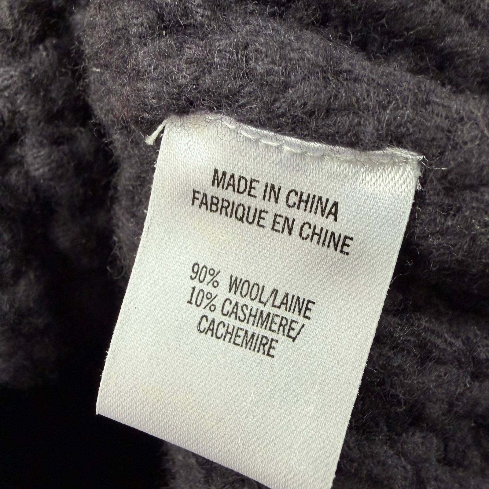 Theory Navy Wool Cashmere Chunky Waffle Knit Toggle Cardigan Women’s S/P