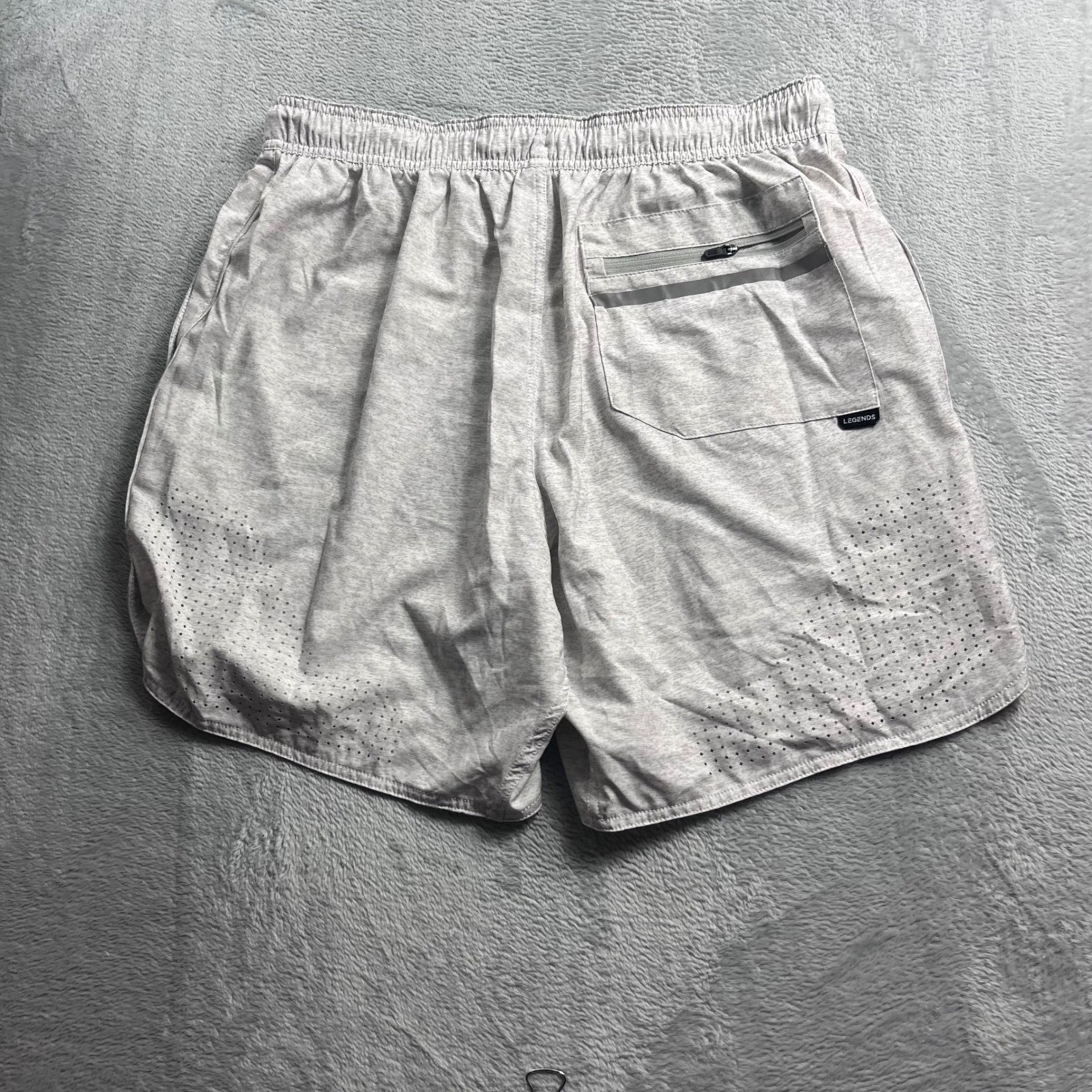 Legends Luka Shorts Mens Large Heather Grey Linerless Athletic Gym Training 7in