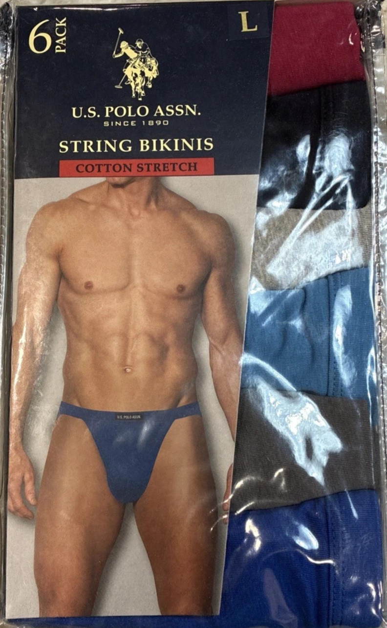 DISCONTINUED 6 Count Hanes Comfort Flex Fit String Bikini Underwear Men’s M L XL