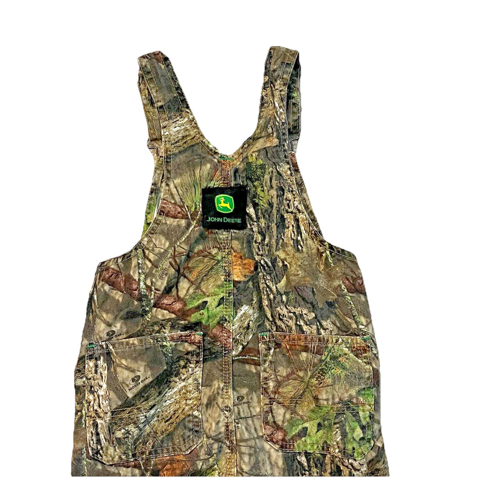 John Deere Camo Overalls KIDS Size 5 Mossy Oak Camouflage Hunting Bibs Outdoor