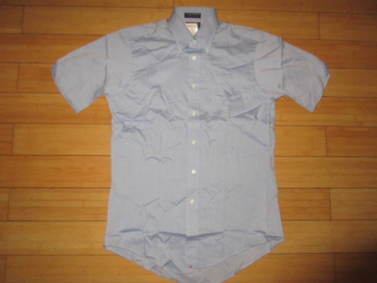 Vtg HATHAWAY MEN’S Pima Pinpoint Oxford dress shirt SS NWT NOS 15 made in USA