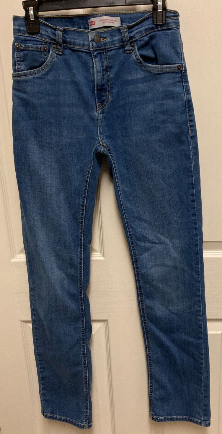Levi’s Mens 511 Slim Fit Blue Stretch Denim Jeans (Boys Size 18 / 29×31)