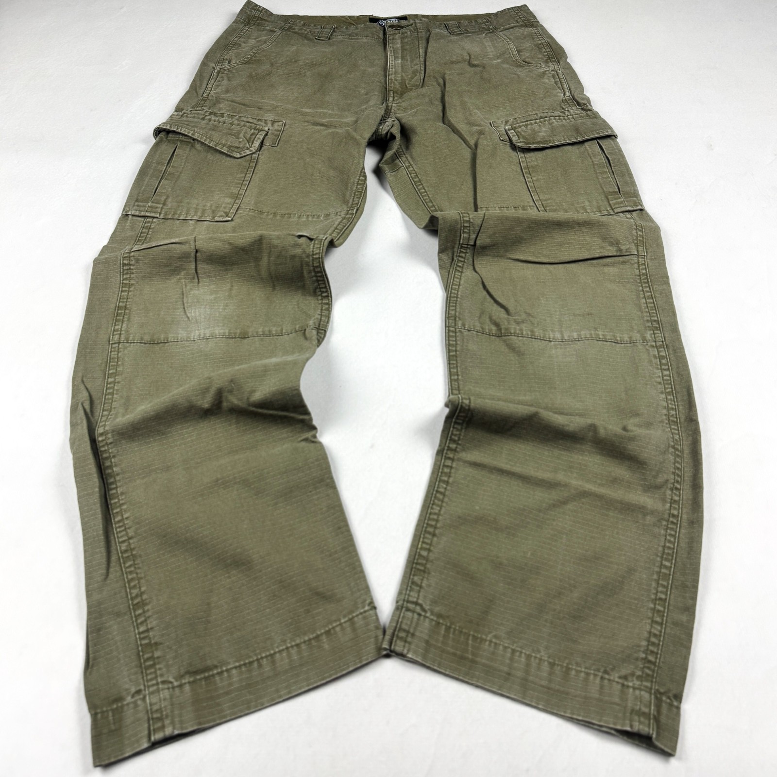 Mens Olive Dickies Ripstop Cargo Pants Military Utility Gorpcore Y2K Style