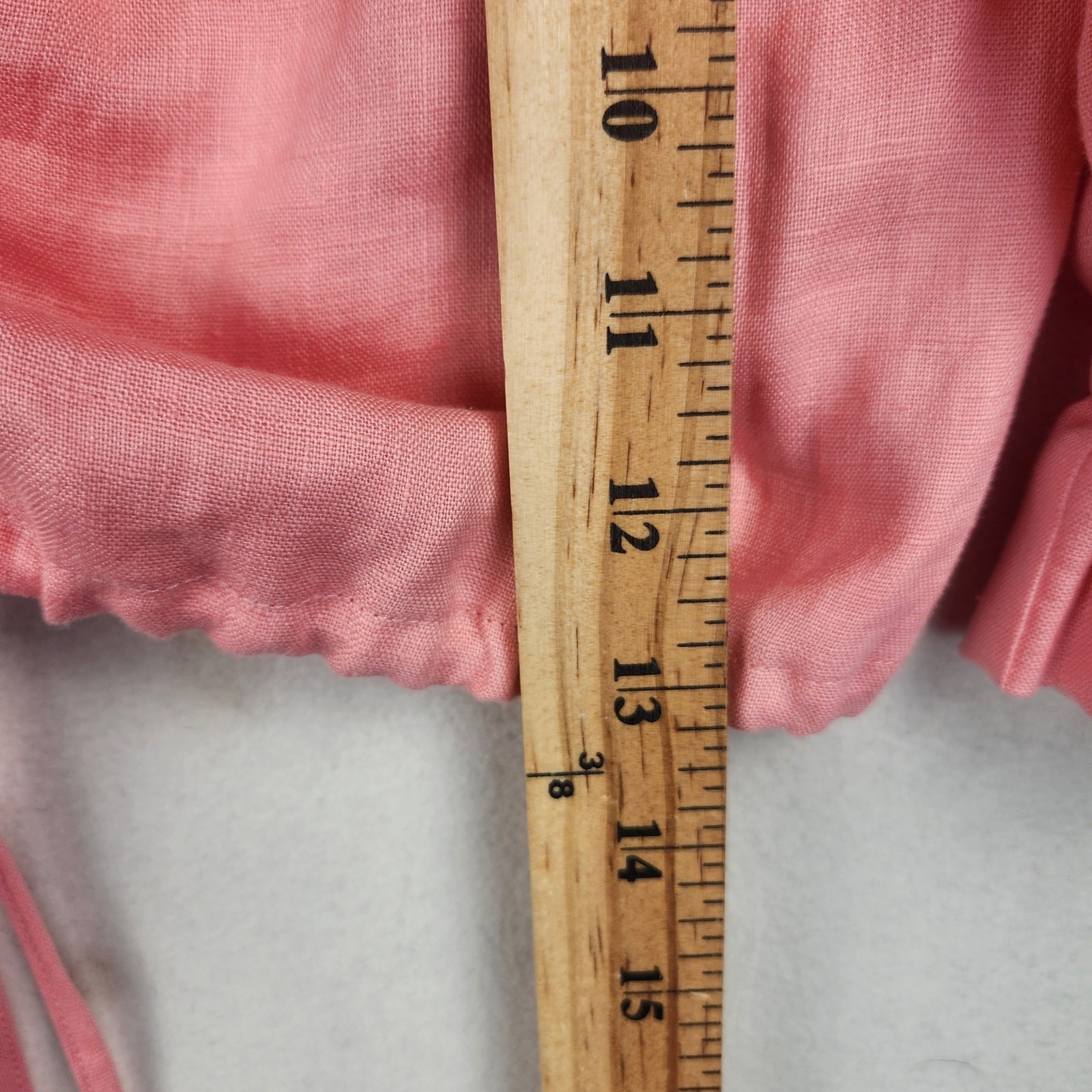 Ephemera Olympia Geranium Crop Blouse 100% Linen Women’s SZ 4