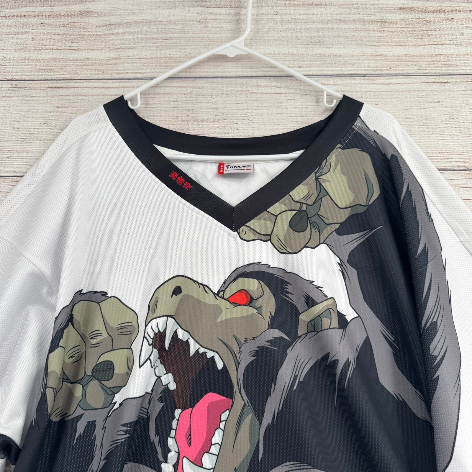 Hypland Dragon Ball Great Ape Jersey Mens XL White Black Oozaru 86 Streetwear