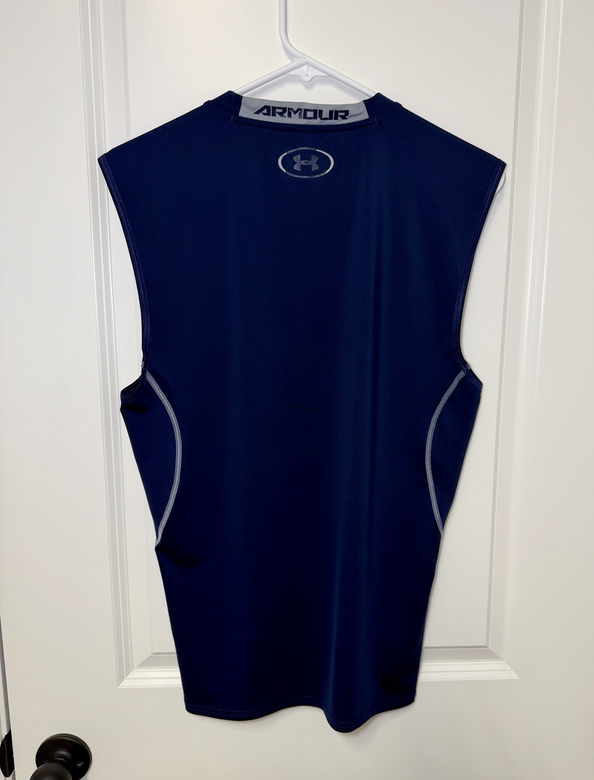Under Armour Sleeveless Heatgear Compression Shirt Lot 3x Black Gray Blue Large