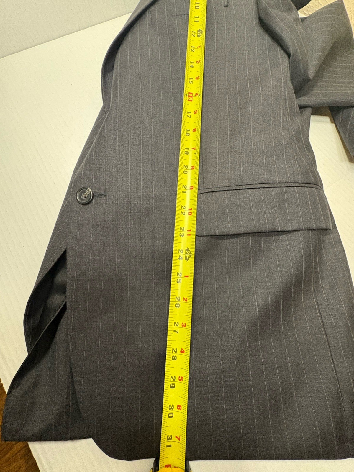 Lauren Ralph Lauren Dark Gray Blazer Mens Sz 44R 2 Button Wool Sport Coat Jacket
