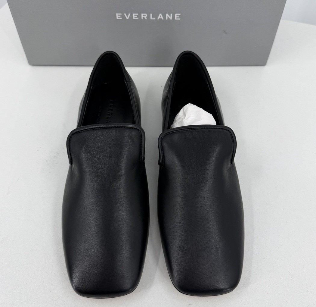 Everlane Italian Leather Day Loafer in BLACK size 8 Women’s Slip-on Flat