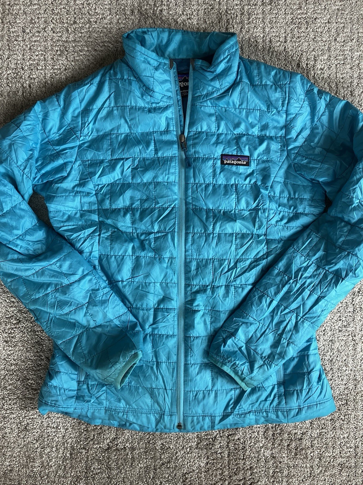 Patagonia Nano Puff Women’s Blue Full Zip Lightweight Quilted Puffer Jacket S