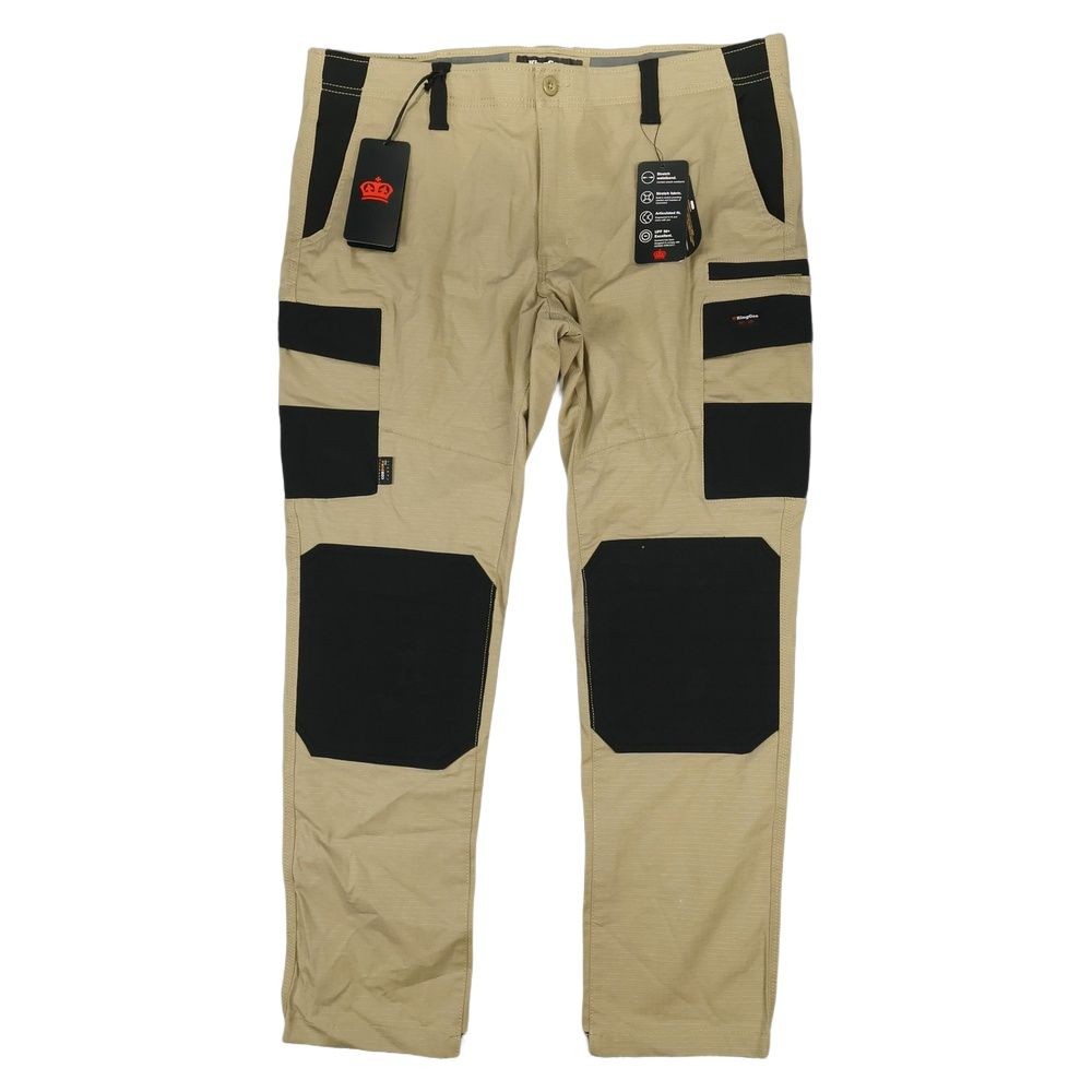 KingGee Pants Mens 42 Reinforced Knee Cordura Cargo Stretch Ripstop 42×32 NWT