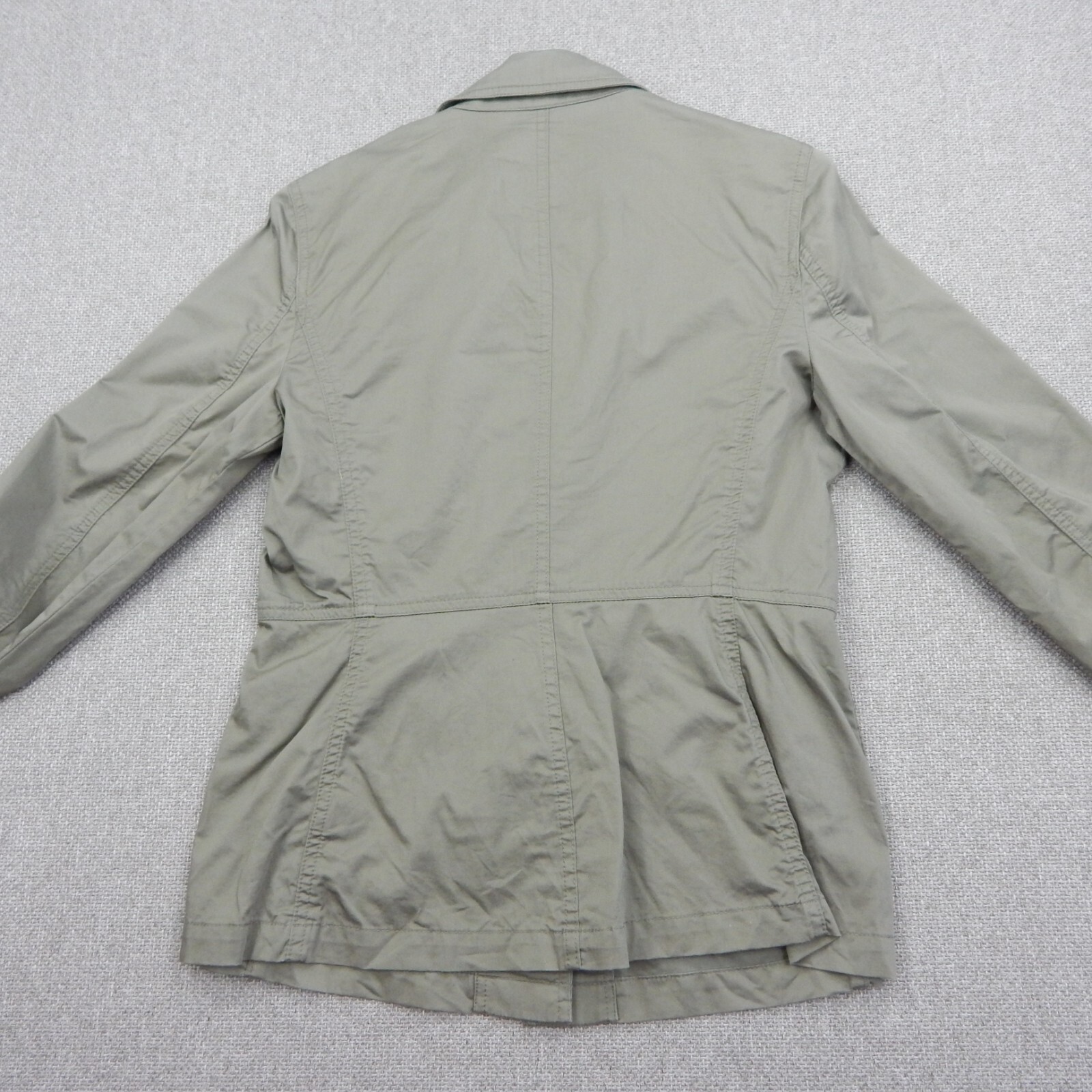 Talbots Jacket Womens Size 6 Green Utility Safari Button Front