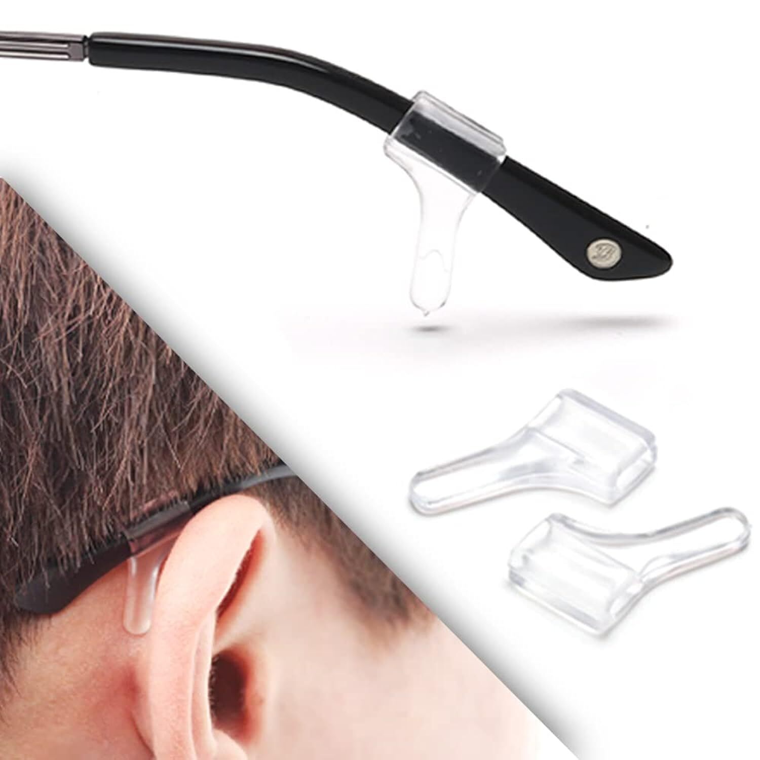 12× Anti Slip Glasses Ear Hooks Tip Eyeglasses Grip Temple Holder Silicone USA