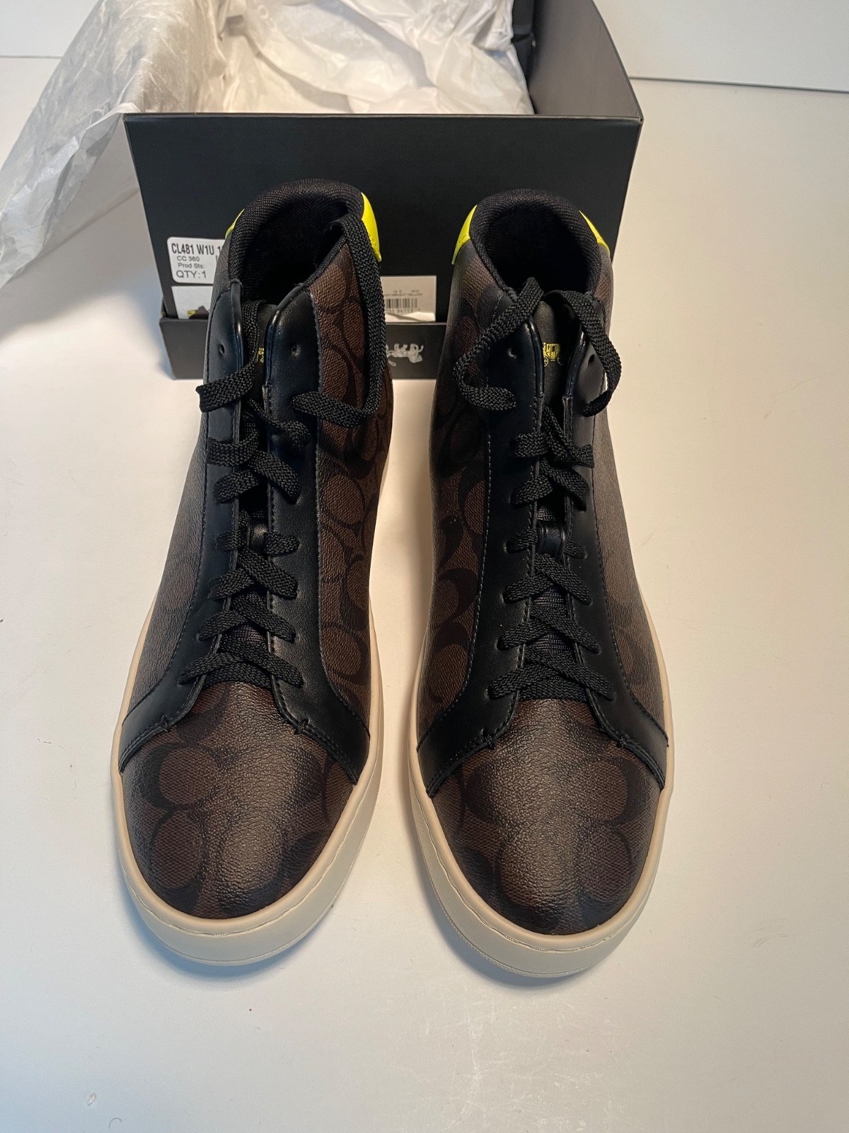 Coach Mens CLIP HIGH TOP SNEAKERS – Size 12D – Rare-Discontinued! NEW w/BOX