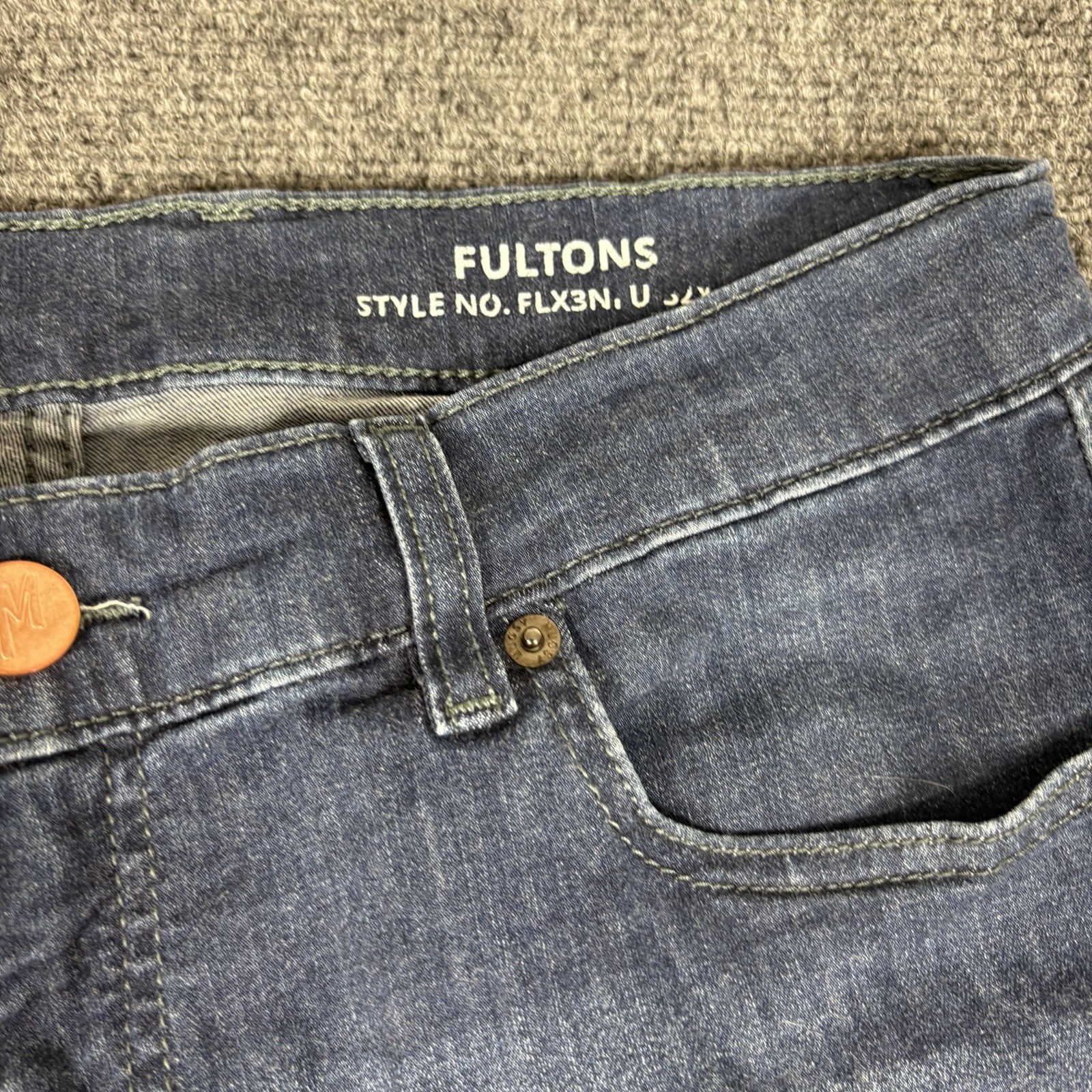 Mugsy Fultons Jeans Men’s Fits 32×29 Blue Dark Wash Stretch Slim FLX3NFU