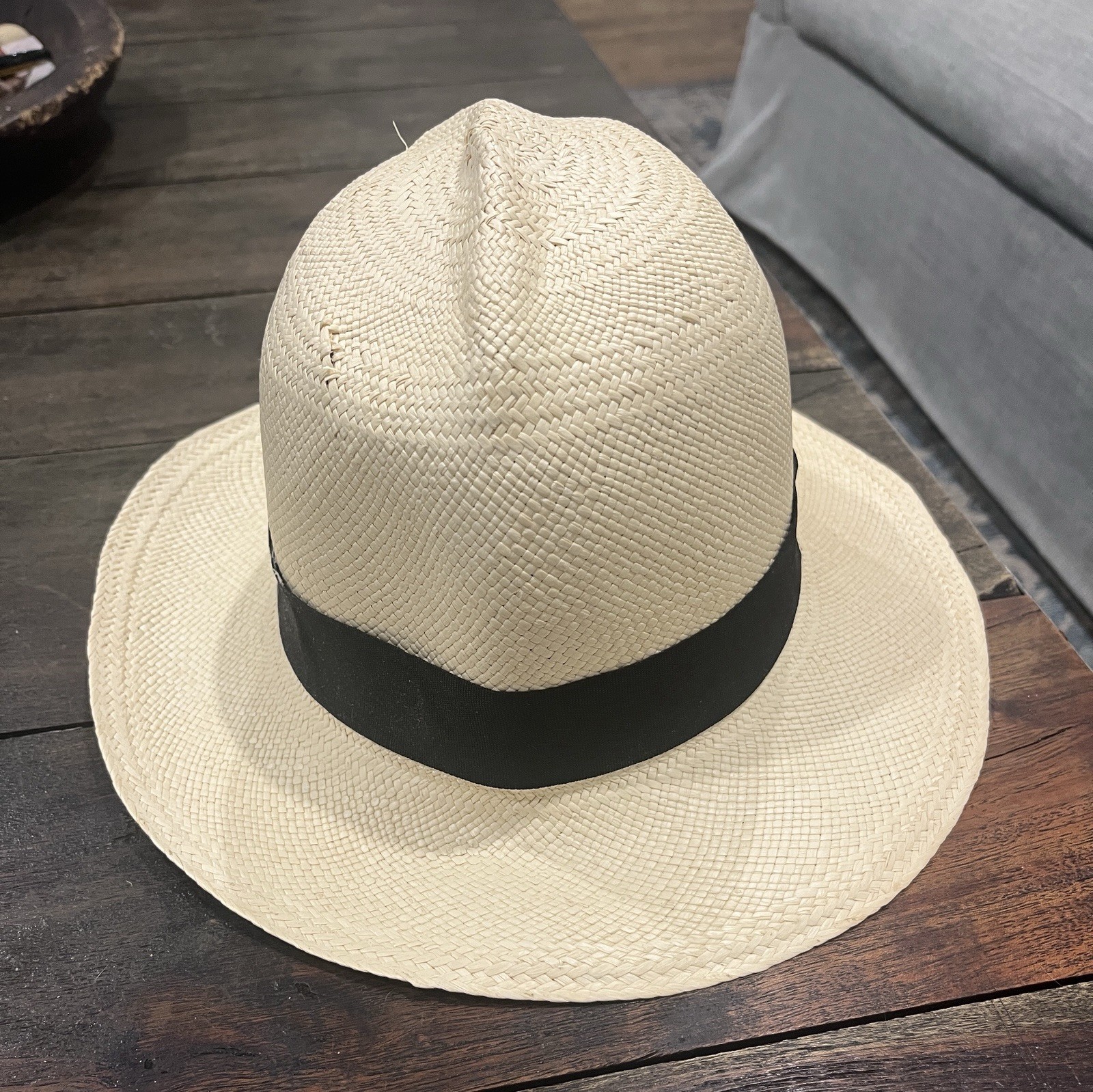 Genuine Panama Hat Montecristi Handmade Ecuador Toquilla Straw Rollable Hat 59