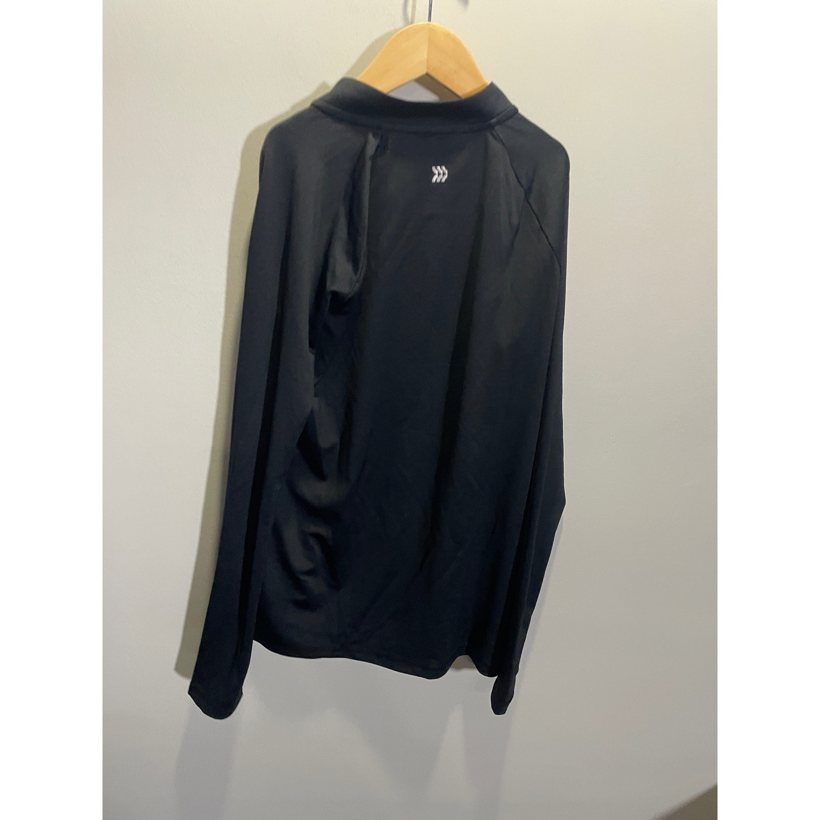 All in Motion 1/4 Zip Pullover Boys L 12-14 Black Moisture Wicking Active Top