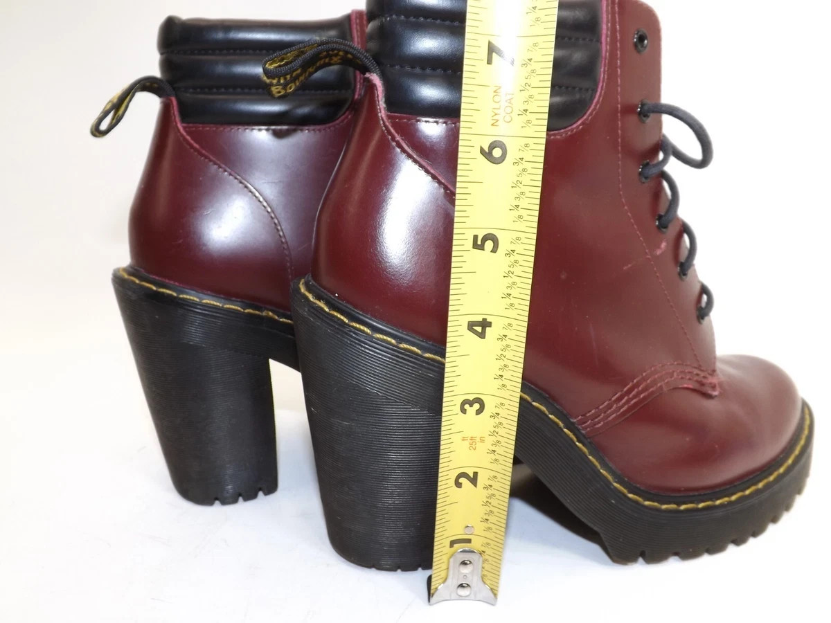 Dr. Martens PERSEPHONE Cherry Red 4″ High heeled Boots – Ladies Size 7