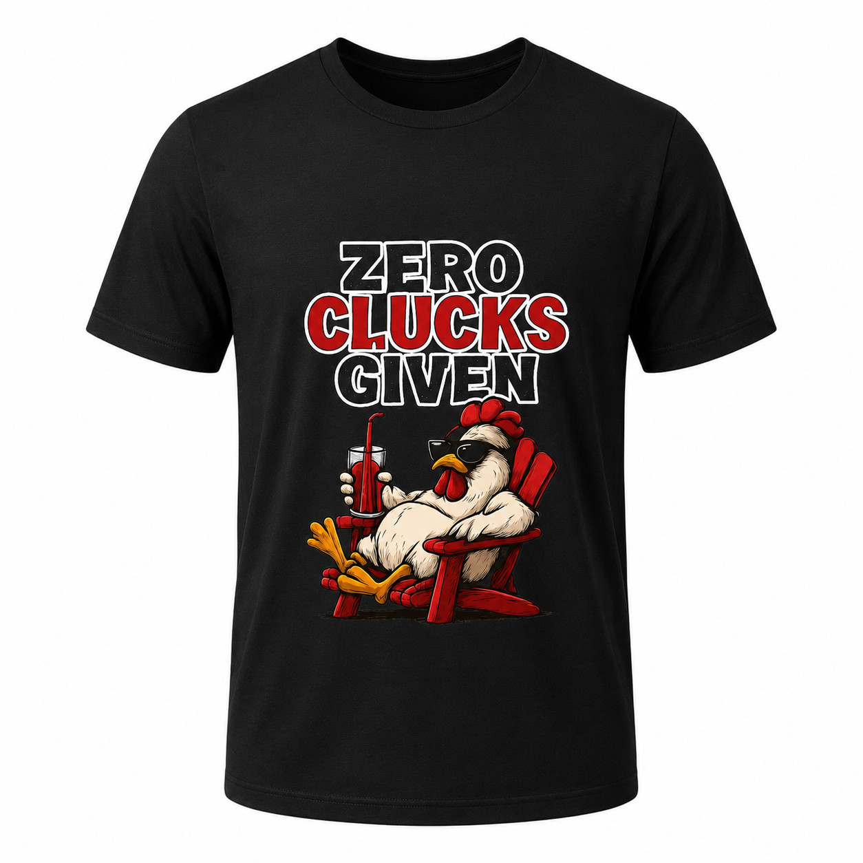 Relaxed Chicken Sunglasses Tee | Sarcastic Farm Humor Shirt | Funny Gift for Men