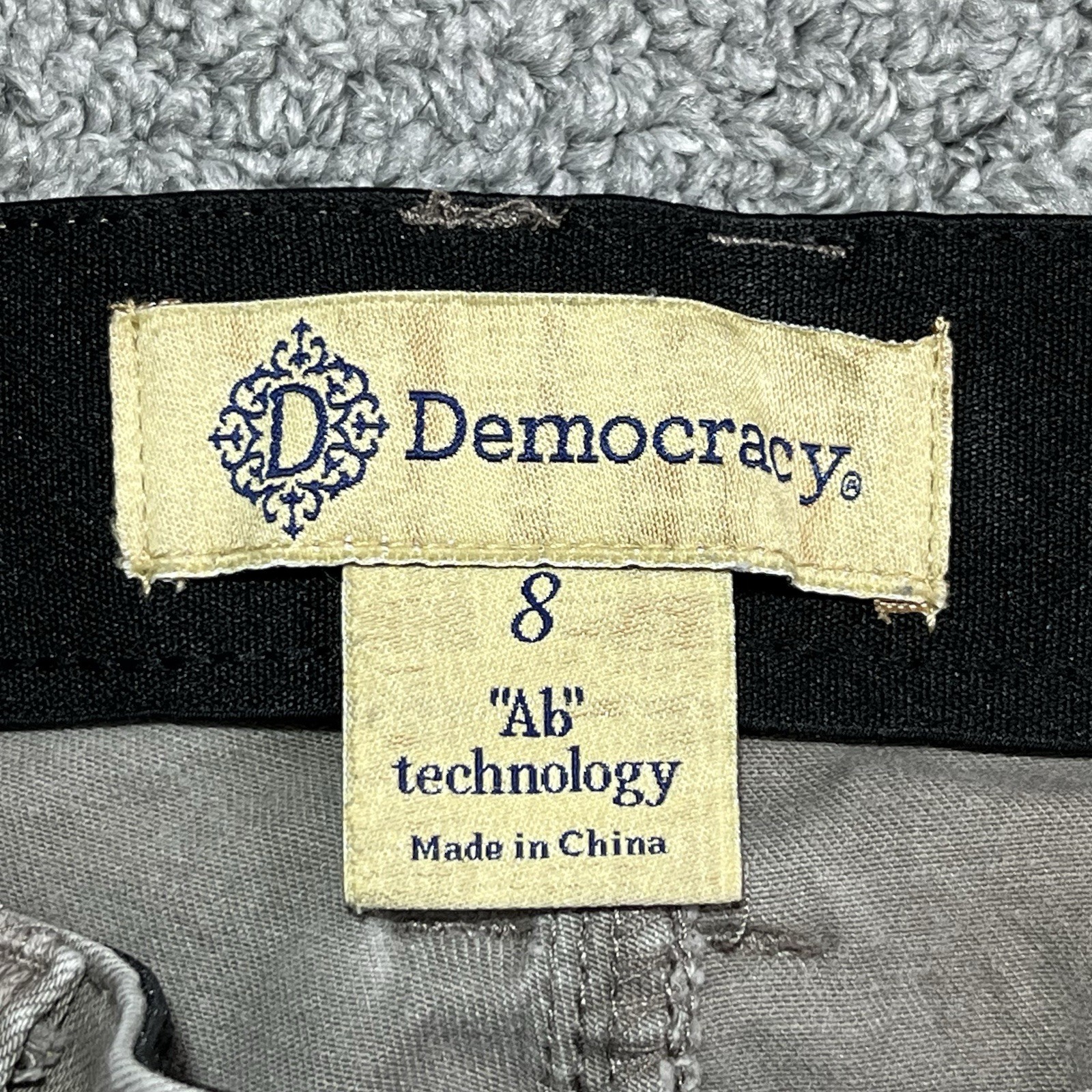 Democracy Ab Technology Jeans Womens Size 8 Gray Skinny Stretch Casual Comfort