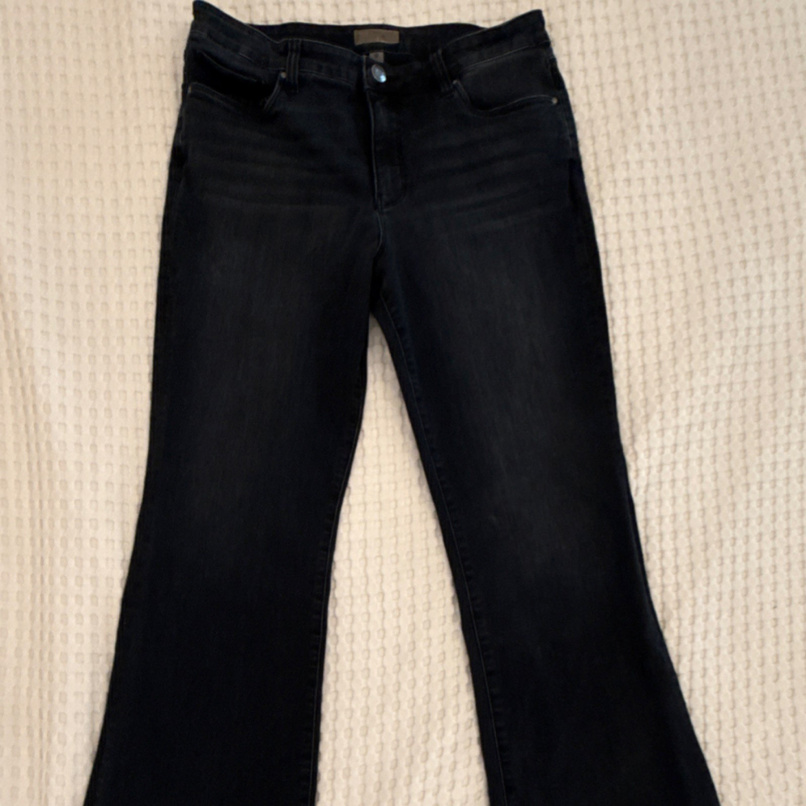 KUT from the Kloth Fab Ab High Rise Flare Jeans Black 12 KP1528MD9