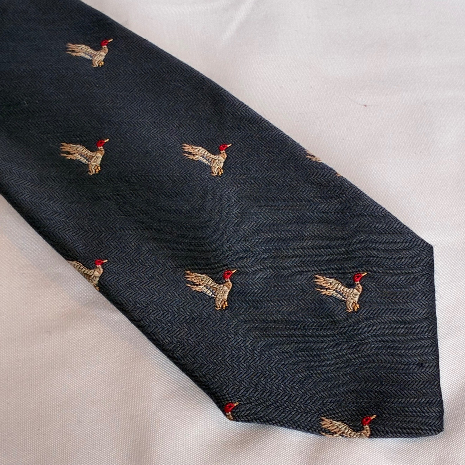 Briar Necktie Herringbone Duck Pheasant Country Club Sporting Life Ivy Preppy