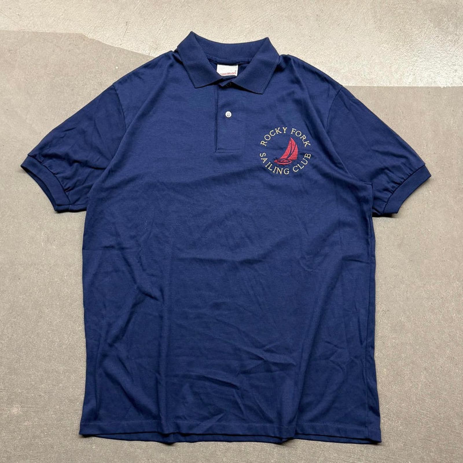 Vintage Made in USA Screenmates Rocky Fork Sailing Club Polo