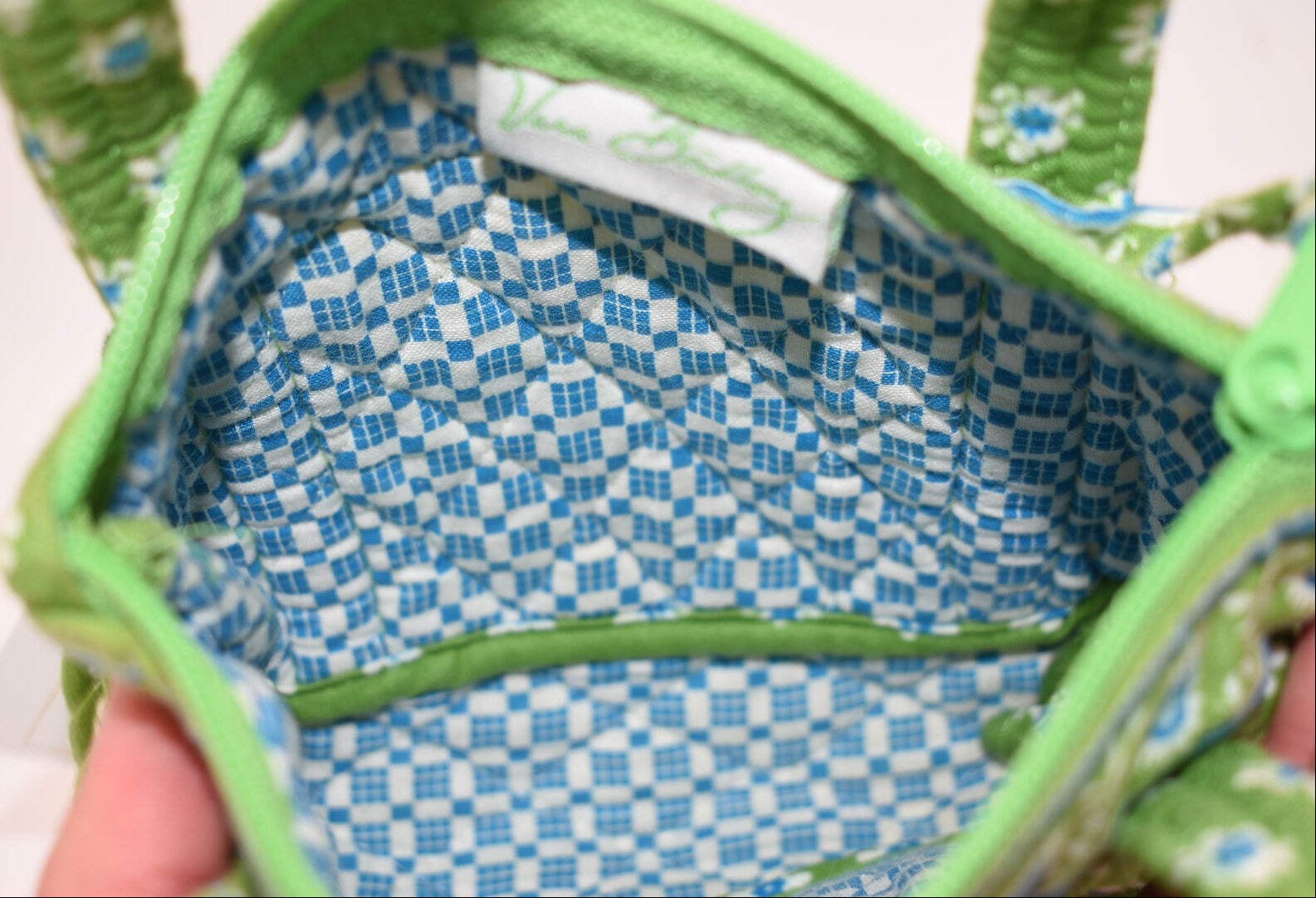 Vera Bradley Little Bitty Betsy Bag in “Apple Green” Pattern