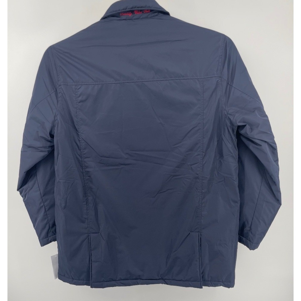 Robert Graham Car Coat Men 2XL Navy Blue Quilted Floral Lining Luxury NWT $275