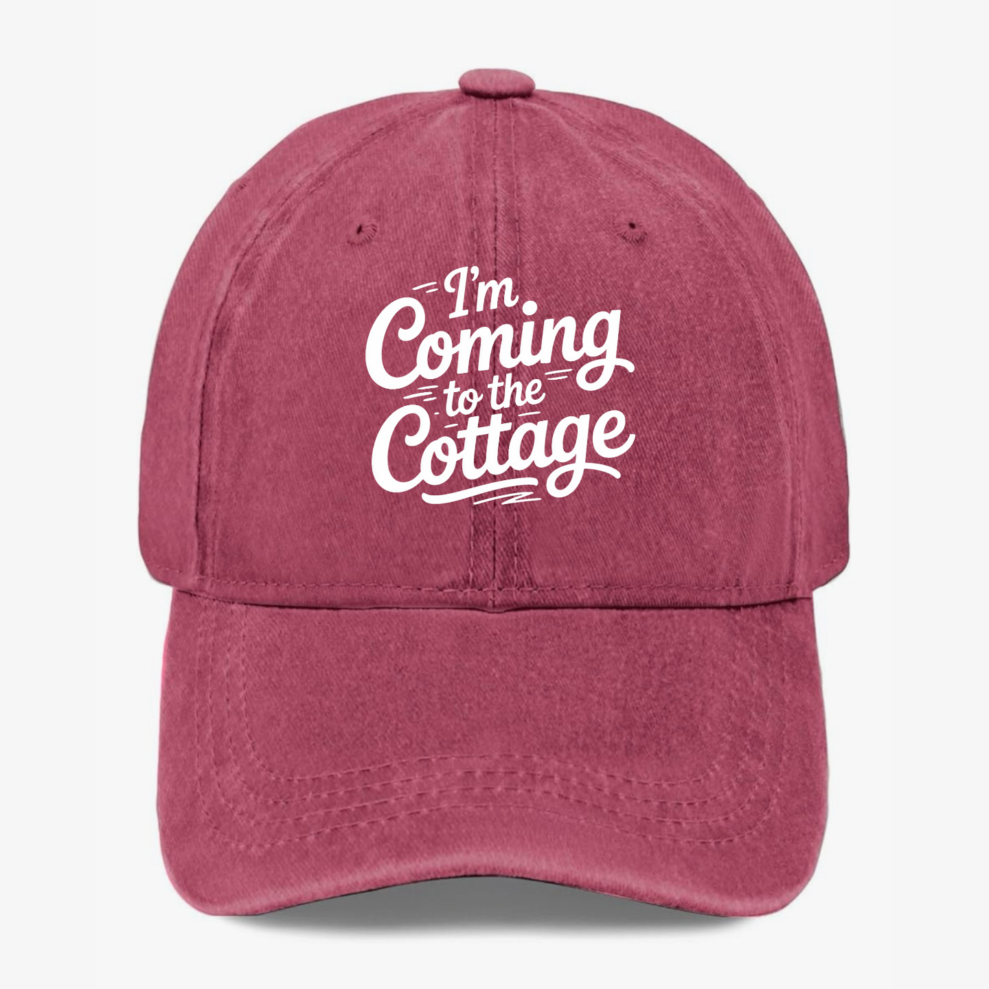 I’m Coming to the Cottage Hat Funny Lake House Vacation Baseball Cap Gift